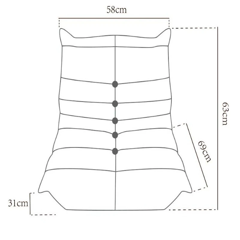 Zoe Chaise sans bras toute en mousse pour enfant - Sauge