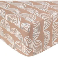 Bamboo Muslin Fitted Crib Sheet - Rainbow Toffee by Beba