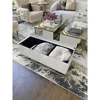 Jessica Storage Bench - Sandshell Gold