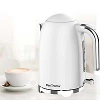 Veraroma™ by JS GOURMET  Slim Electric Stainless Steel Kettle - White, 1.7L 