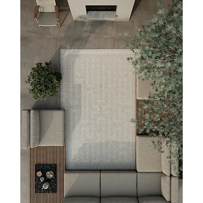 Maze Transitional Area Rug - Grey