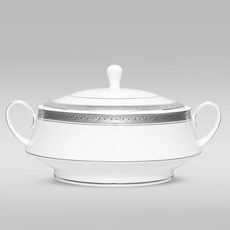 Crestwood Platinum Covered Vegetable Server by Noritake