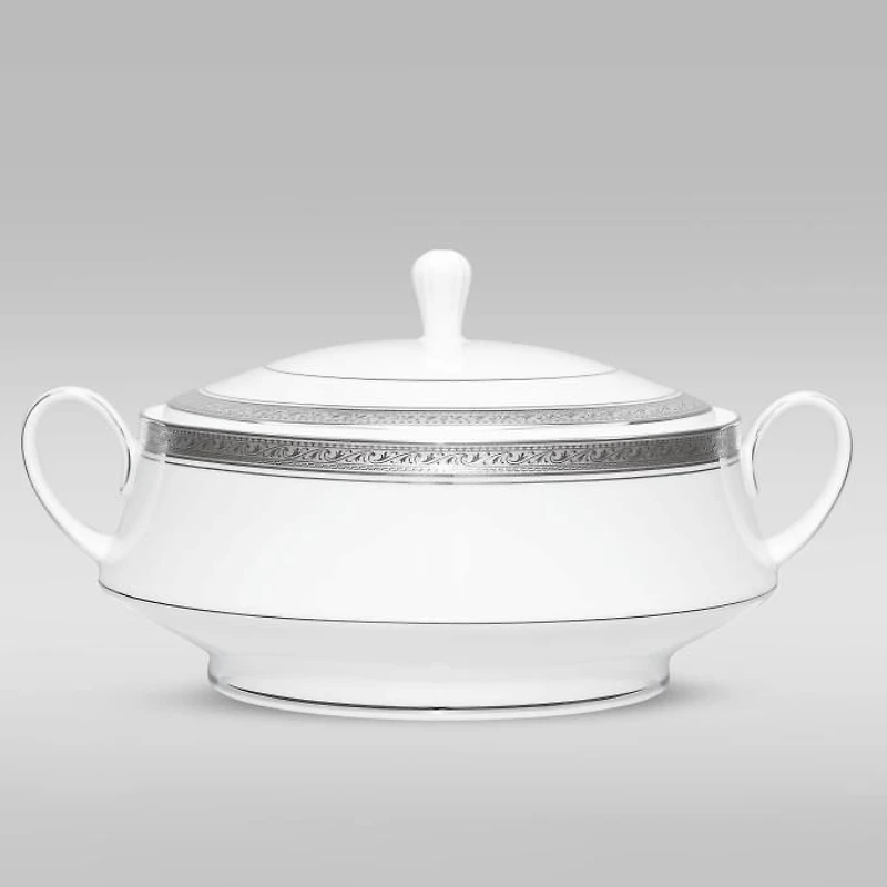 Crestwood Platinum Covered Vegetable Server by Noritake