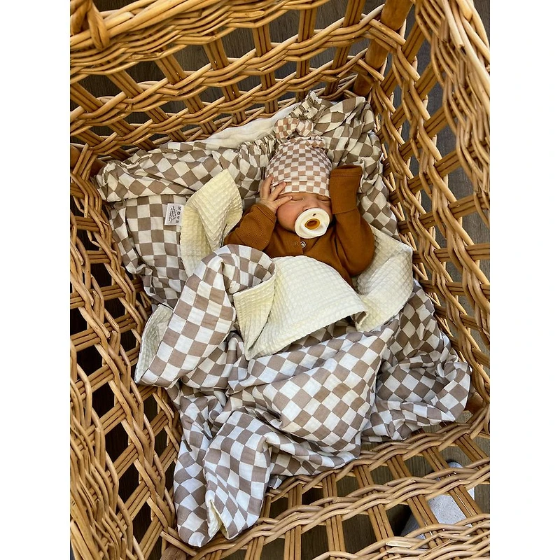 Set of 2 Bamboo Waffle Blanket by Beba