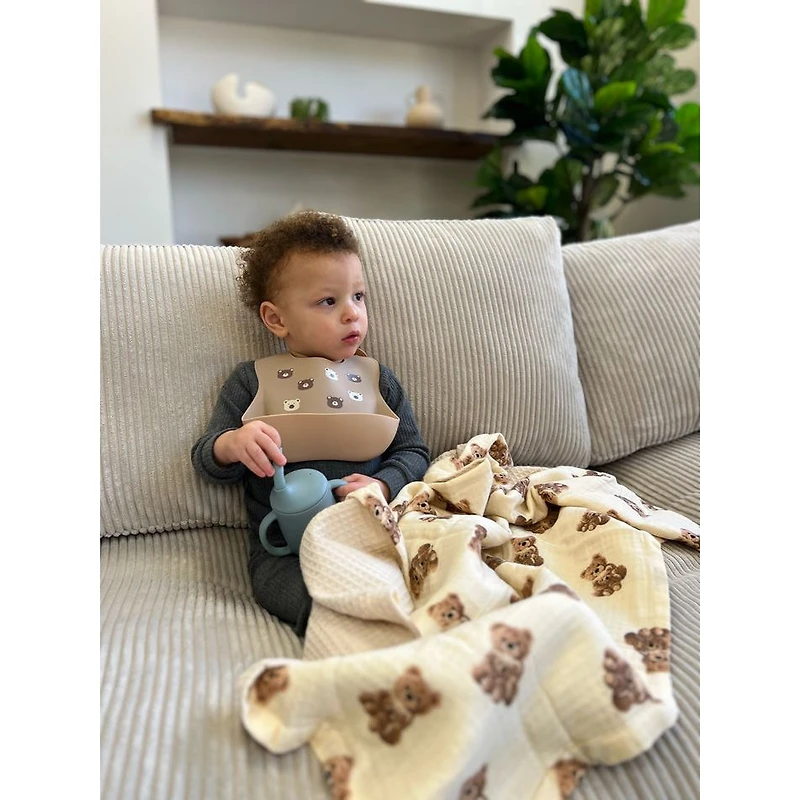 Set of 2 Bamboo Waffle Blanket by Beba