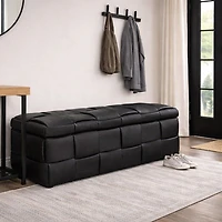 Ottoman de rangement - Noir