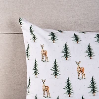 Deer Trees Flannel Sheet Set
