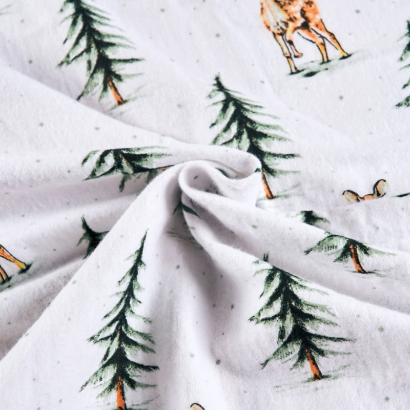 Deer Trees ensemble de draps en flanelle