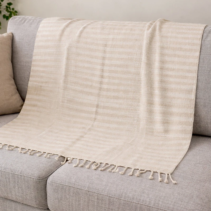 Caligo Throw, 50 x 60" - Natural/Beige