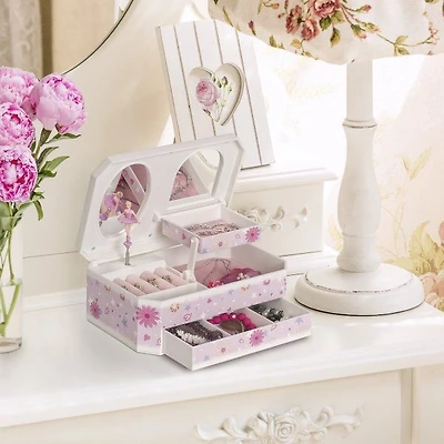 Mele and Co Hayley Musical Ballerina Jewellery Box - Pink