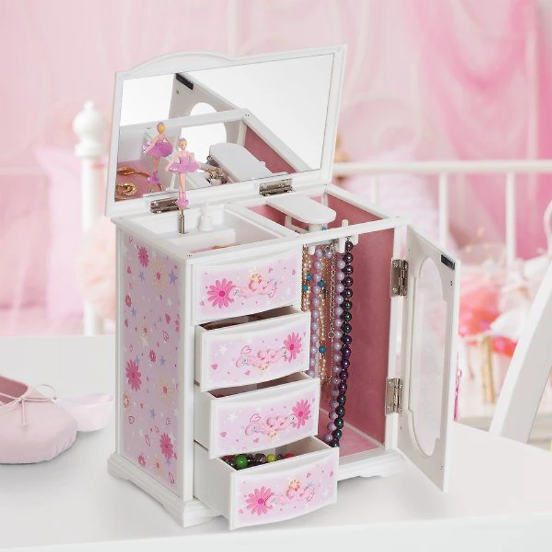 Mele and Co Hyacinth Musical Ballerina Jewellery Box - Pink