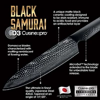 iD3 Black Samurai Couteau à découper 20 cm