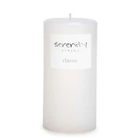 Serenity 6" Pillar Candle - White