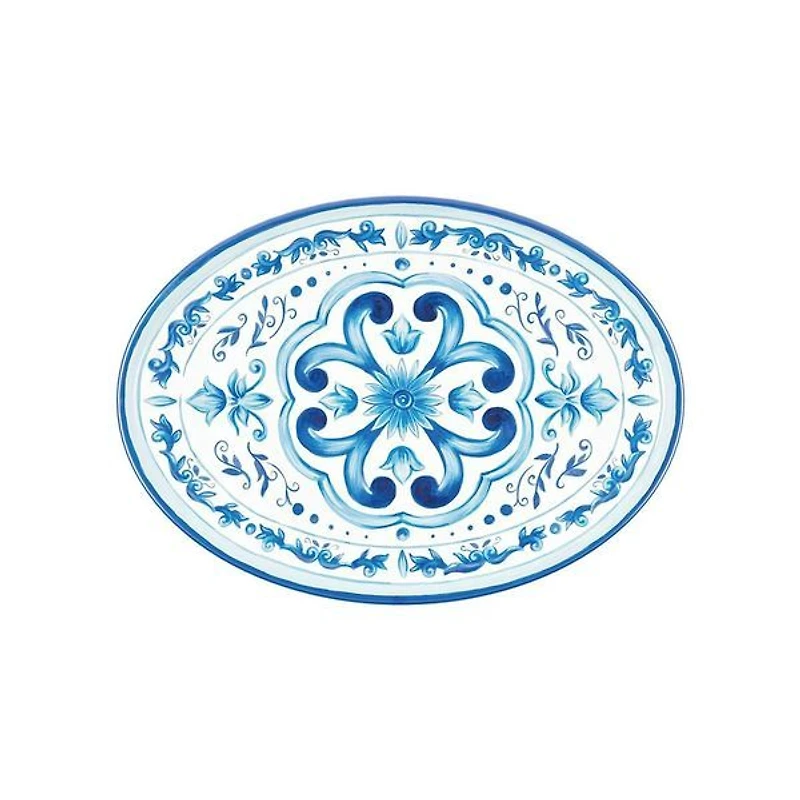 Blues Rectangular Tray With Handle
