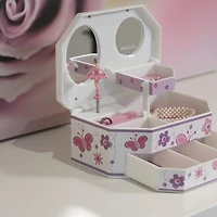 Mele and Co Kelsey Musical Ballerina Jewellery Box - White