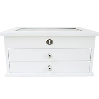 Mele and Co Large Lili Glass Top Jewellery Box