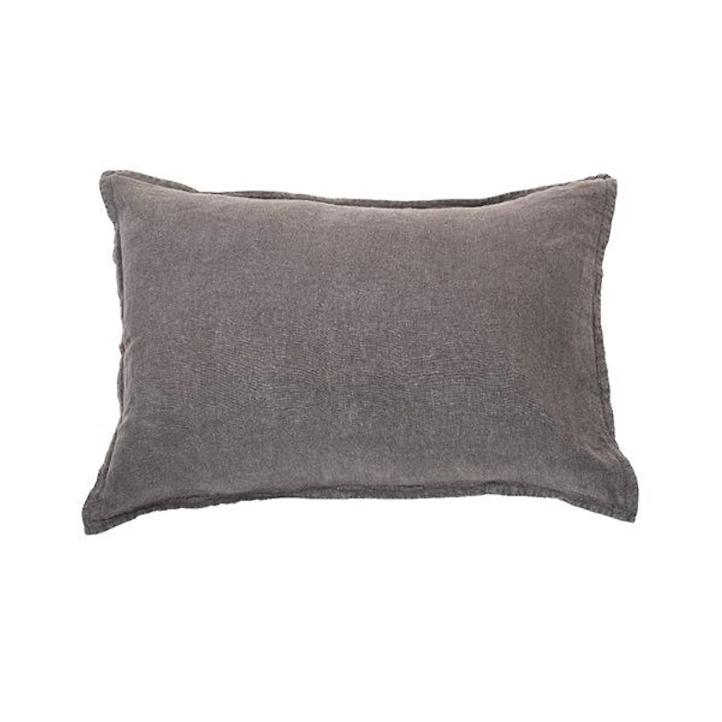 Linen Stone Wash Pillow Sham - Charcoal