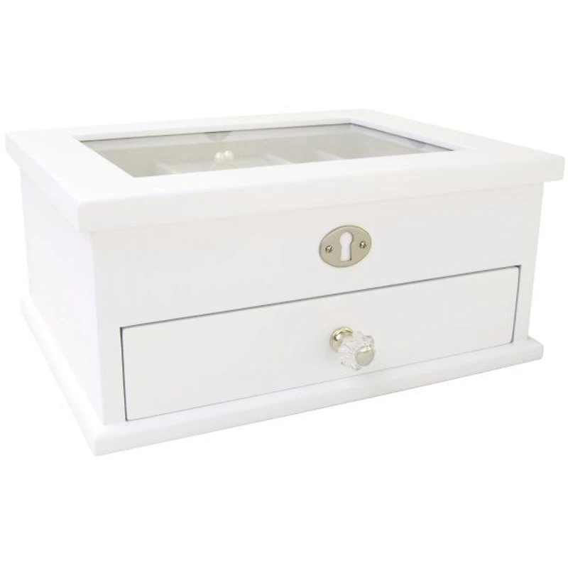 Mele and Co Mini Lili Glass Top Jewellery Box