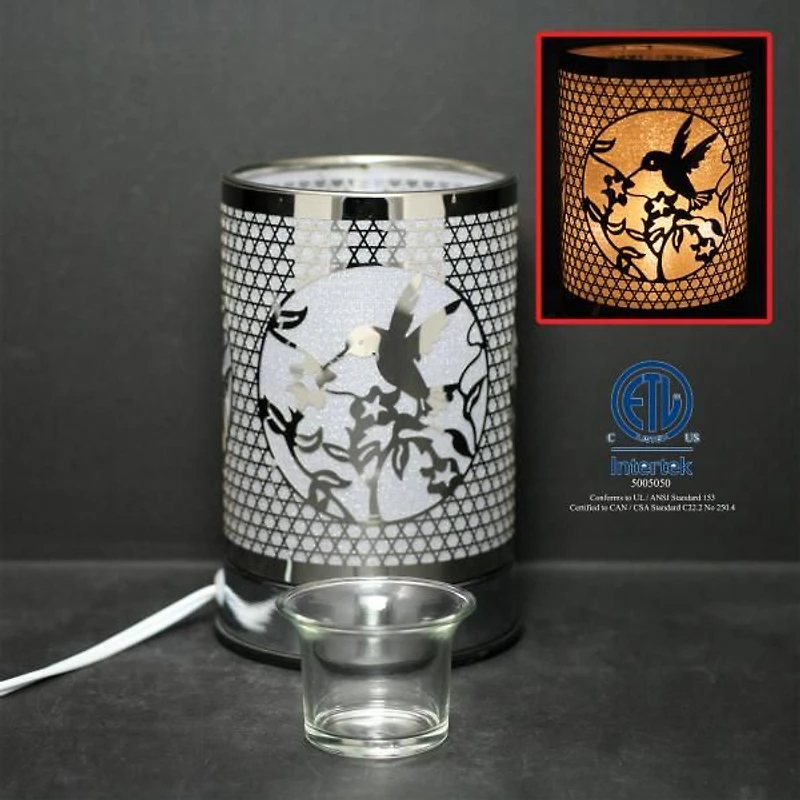 Touch Sensor Bird Table Lamp - Silver