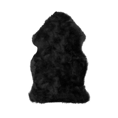 New Zealand Black Sheep Skin Rug 2' x 3'