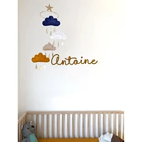 Cloud Mobile - Navy, White, Beige & Ocher