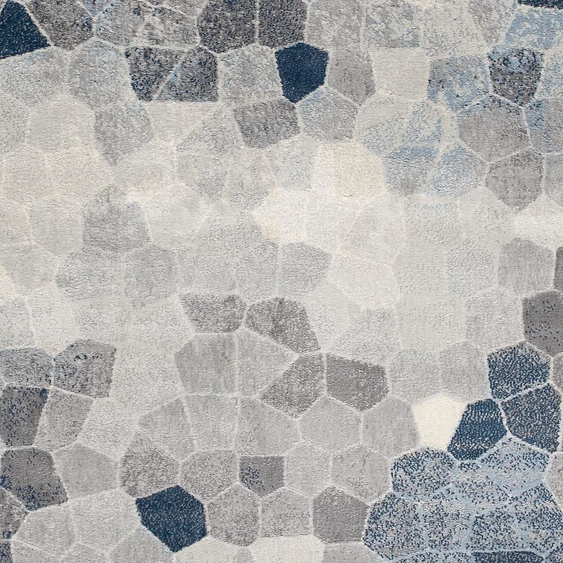 Joni Stone Mosaic Contemporary Indoor Runner Rug, Grey