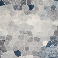 Joni Stone Mosaic Contemporary Indoor Runner Rug, Grey