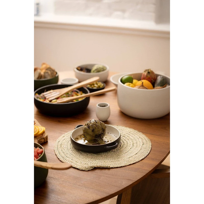 Ensemble de 4 assiettes de table avec poignées