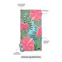 Serviette de plage en microfibre - Fleurs des Îles