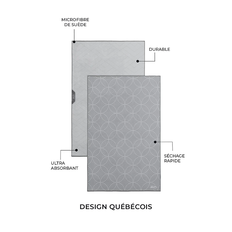 Microfiber Kitchen Cloths, Set of 4  - Grey