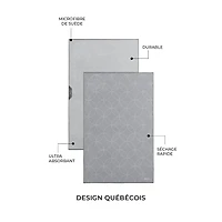 Microfiber Kitchen Cloths, Set of 4  - Grey