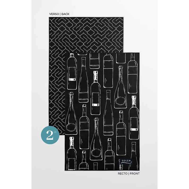 Linges à vaisselle en microfibre - La cuvée, ensemble de 2