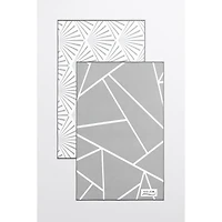 Microfiber Refined Dish Towels, Set of 2 - Grey