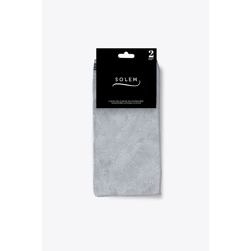 Linges de cuisine en microfibre, ensemble de 4 - Gris