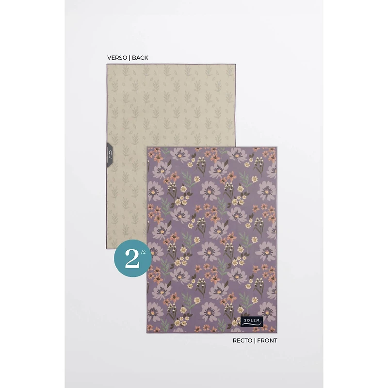 Linges pour vitres et miroirs en microfibre - Douce floraison, ensemble de 4