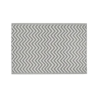 Chevron Motif Outdoor Carpet - Grey