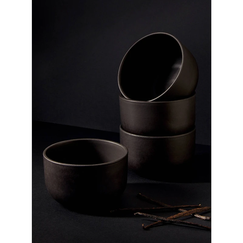 Ensemble de 4 bols Youlha - Noir mat