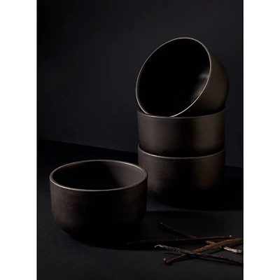 Ensemble de 4 bols Youlha - Noir mat
