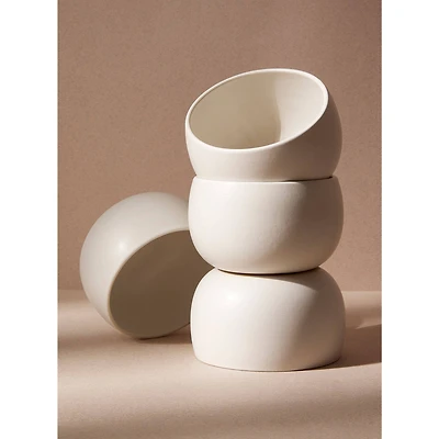 Set of 4 Epa Soup Bowls - Matte White