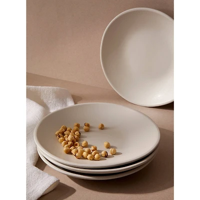 Ensemble de 4 assiettes plates Dadasi - Blanc mat