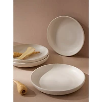 Set of 4 Youlha Pasta Plates 9.4" - Matte White