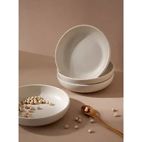 Set of 4 Youlha Pasta Plates 7.9" - Matte White