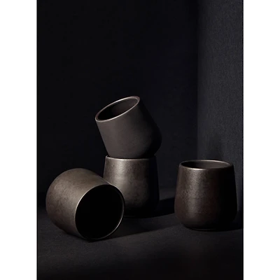 Set of 4 Edan Coffee & Tea Cups - Matte Black