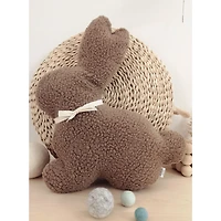 Coussin en peluche, lapin - Brun
