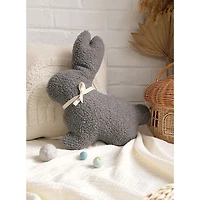 Decorative Bunny Plush Pillow - Grey