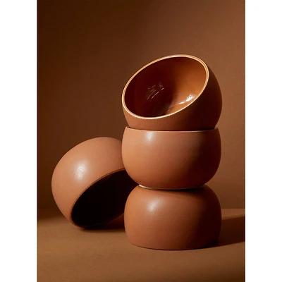 Set of 4 Epa Soup Bowls - Terracotta