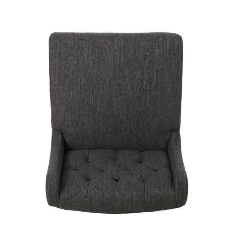 Set of 2 Charcoal Gray 30" Fabric Bar Stools