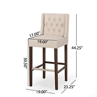 Ensemble de 2 tabourets de bar 30 po tissu et métal