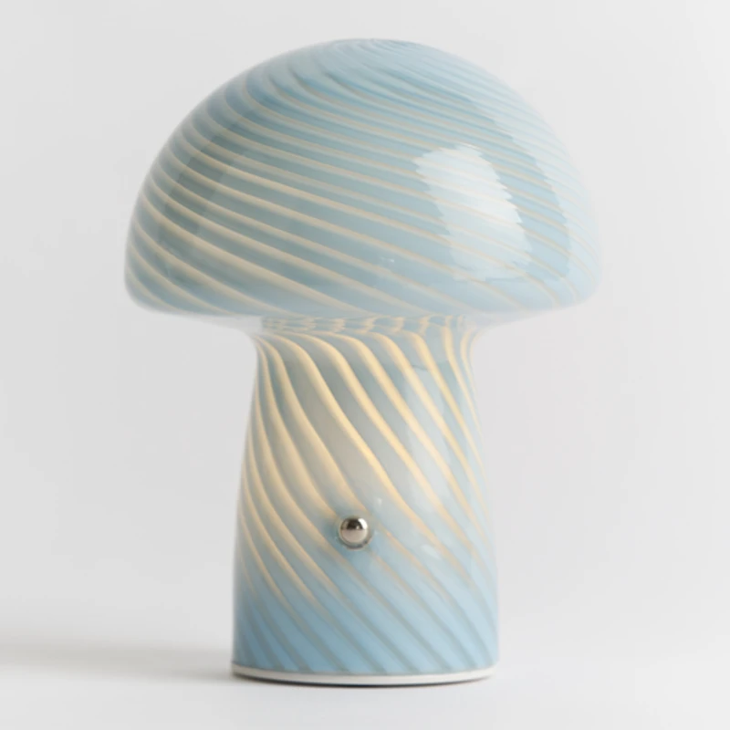 Humber Mini Cordless Glass Mushroom Lamp
