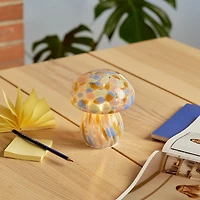 Portable Chubby Open Top Glass Mushroom Lamp